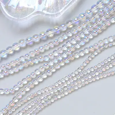 Transparent Colorful Mermaid Ji Glaze Bubble Beaded Jewelry