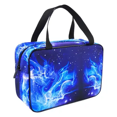 Portable Bath & Lunch Bag Blue Flame Design Large Capacity