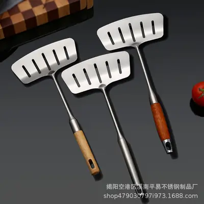 Stainless Steel Fish Shovel with Wooden Handle