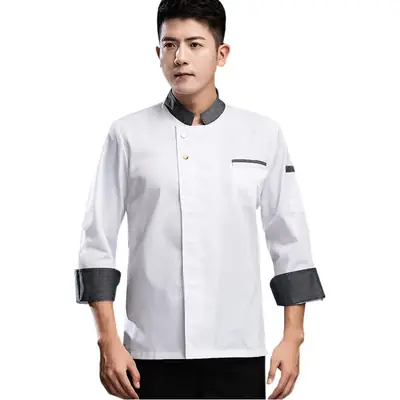 New Style Long-Sleeved Chef Suit for Men and Women