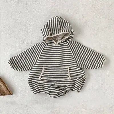 Baby Striped Long Sleeve Hoodie Set for Boys Girls Spring Autumn
