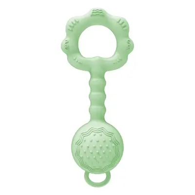 Baby Tooth Gum Silicone Hand Rattles Mint Blue