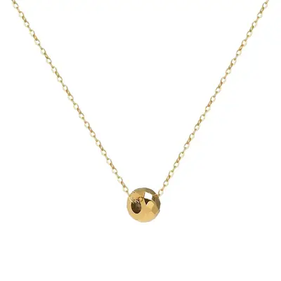 Titanium Steel Beads Necklace Clavicle Chain Gold Color