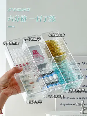 Transparent Makeup Organizer with Lid Dividers