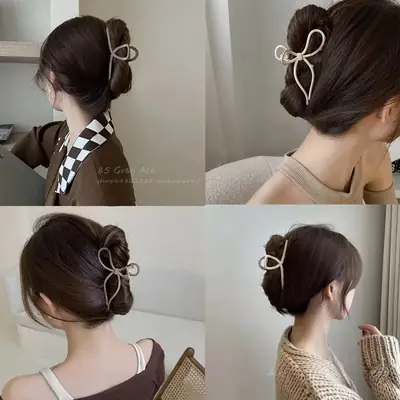 Women's Gold Shark Clip Hairpin for Updo and Summer