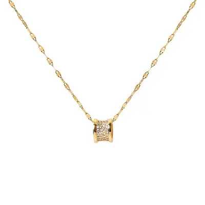 Full Diamond Small Waist Titanium Steel Necklace Women's Fashion