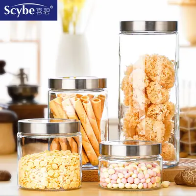 900ML Glass Storage Jar with Silver Cap