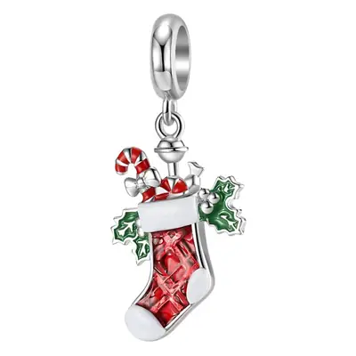 2022 Christmas Socks European American Fashion Bracelet S925 Silver
