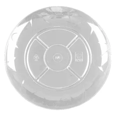 Transparent Crystal Snack Plate 13cm Thickened