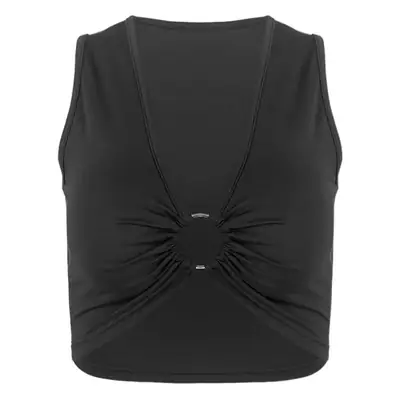 2022 Women's Black V-Neck Bra Top with High Waist Jeans