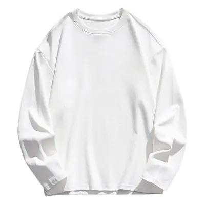 Heavy Cotton White Long Sleeve T-Shirt Women Men