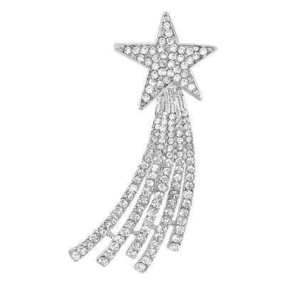 New Star Tassel Rhinestone Brooch for Women