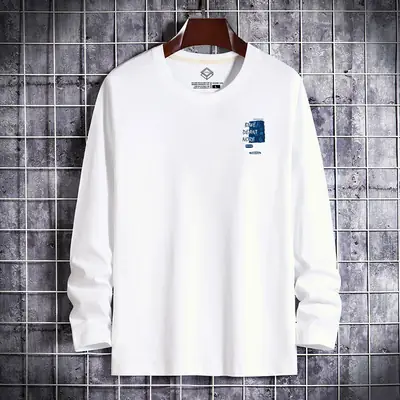 Men Long Sleeve T-Shirt Mint Green 2026 Spring