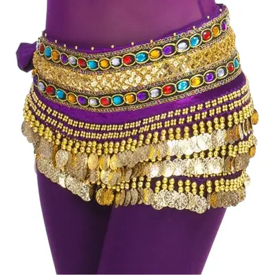 Double Diamond Hip Scarf for Indian Dance Practice
