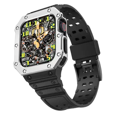 Apple Watch with Gray TPU Strap & Digital Display