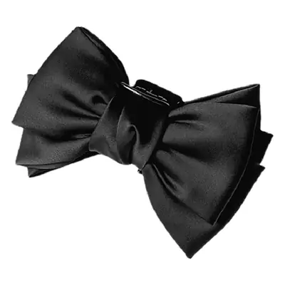 Black Velvet Bow Hairpin for Women Summer