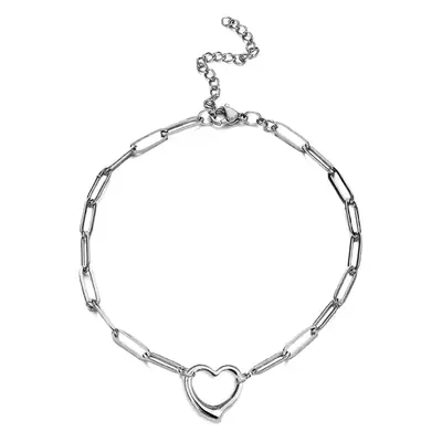 Stainless Steel Love Pendant Charm Bracelet Gold