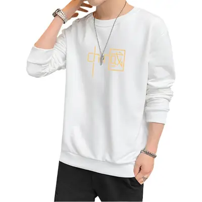 Men Blue Graphic Crew Neck Sweatshirt