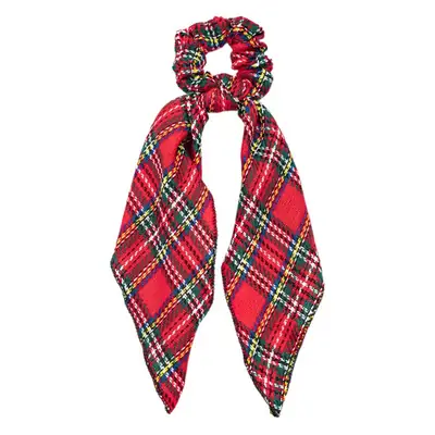 Christmas Hair Accessories Red Plaid Bowel Ring Headrope Pony