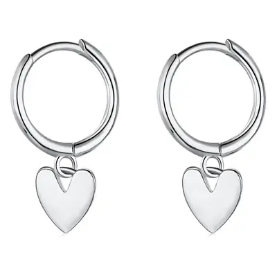 925 Sterling Silver Heart Earrings for Women
