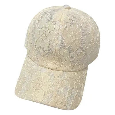 Black Lace Flower Baseball Cap for Women