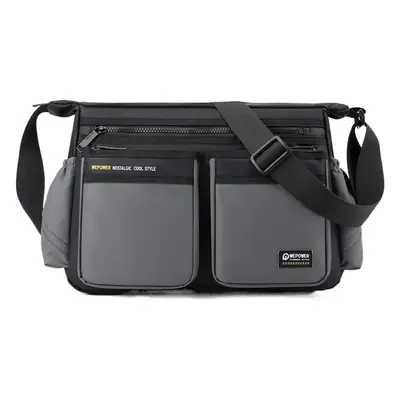 Men's Oxford Cloth Crossbody Bag Black Large Capacity