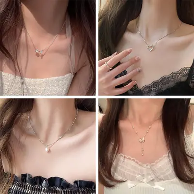 Sweet Pearl Necklace for Women's All-Match Clavicle Chain