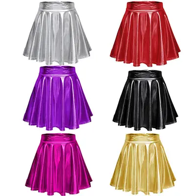 Purple Pleated Skirt for Women's Halloween Party Wear