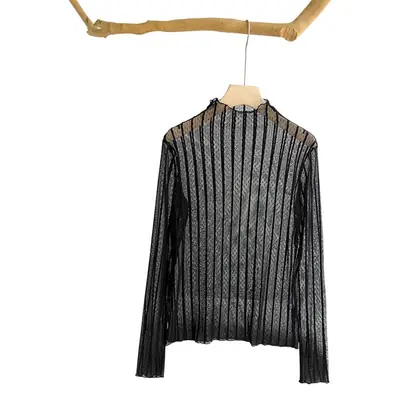 White Lace Blouse Long Sleeves Spring Wear