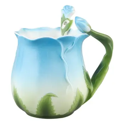 Enamel Rose Mug 320ML Green Yellow