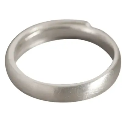 Ganjia S990 Foot Silver Ring Adjustable Size Minimalist Wire-drawing Matte Frosted Couple's Ring Retro Fashion