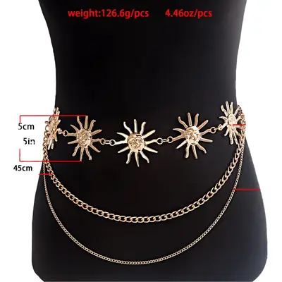Mimi Mimi Metal Waist Chain Summer Dress Belt