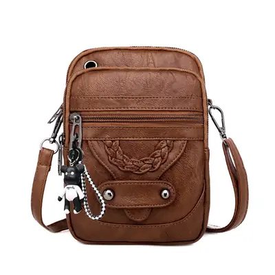 Classic Women's Black PU Leather Shoulder Bag