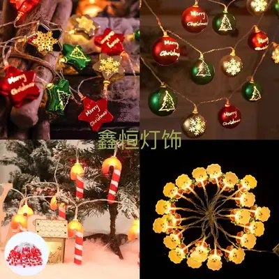 LED Christmas Tree Lights with Electroplated Snowmen