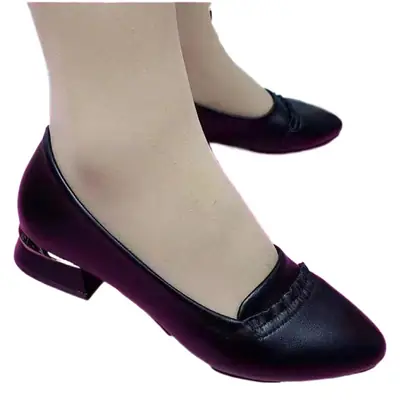 Red Pointed Toe Leather Heels for Women