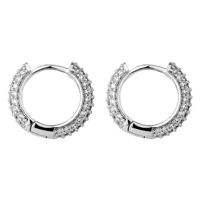 Cross-Border Diamond Earrings for Men Women High End Silver