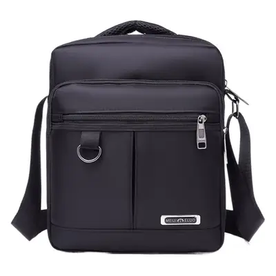 New Men's Black Vertical Crossbody Bag Korean Style Casual Travel Handbag