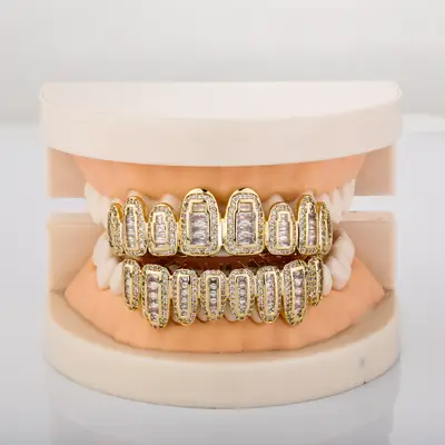Jinao Gold Micro-inlaid Zircon Rap Braces