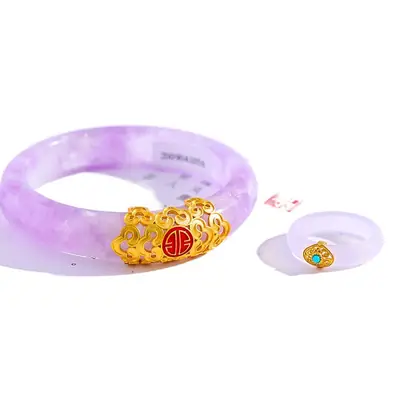 Vietnam Gold Frosted Ring Buckle Bracelet for Women