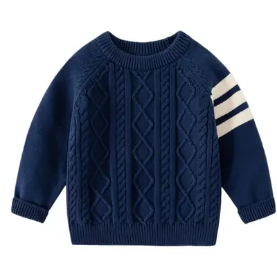 Beige Cable Knit Boys Sweater 2025 Dropshipping
