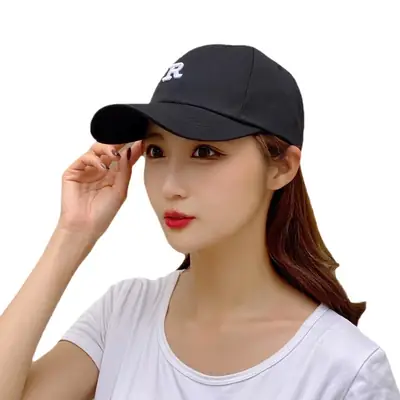 Korean Letter R Embroidered Baseball Cap Men Women