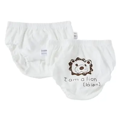 Children Cotton Baby Pants White Bear Print Large