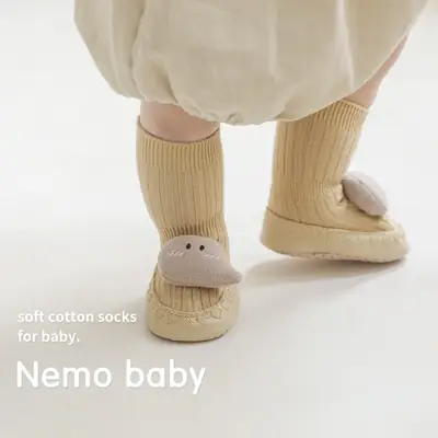 Cute Doll Baby Socks 2025 Warm Mid-Tube Toddler Shoes