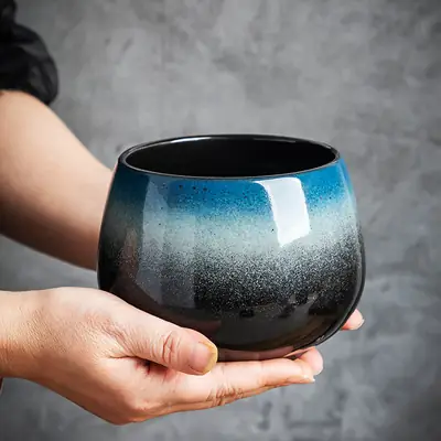 Blue Gradient Ceramic Tea Basin 1000ml