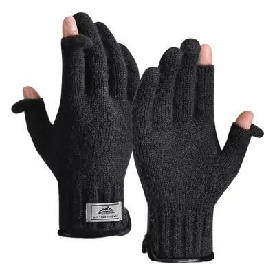 Ladies Fleece Winter Gloves Pink Chanel Style Cold Proof Touch Screen