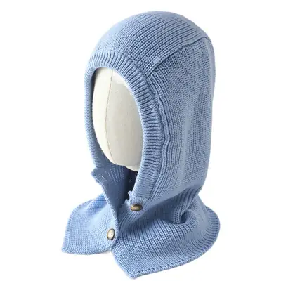 Brown Wool Knitted Ear & Neck Hat for Men Women