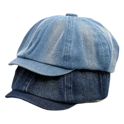 Women's Washed Blue Cowboy Cap Big Head Show