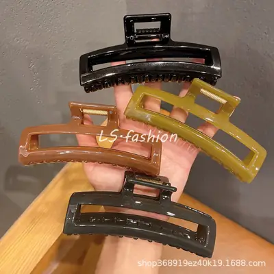 Hollow Rectangular Hair Grab Clips for Women
