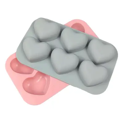 Valentine's Heart Cake Mold Chocolate Silicone 6-Pack
