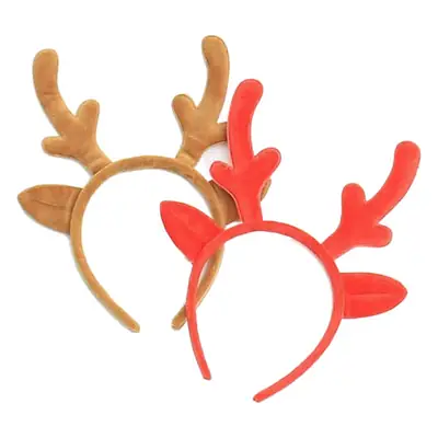 Red Cartoon Deer Antlers Hairband for Kids Party Wear